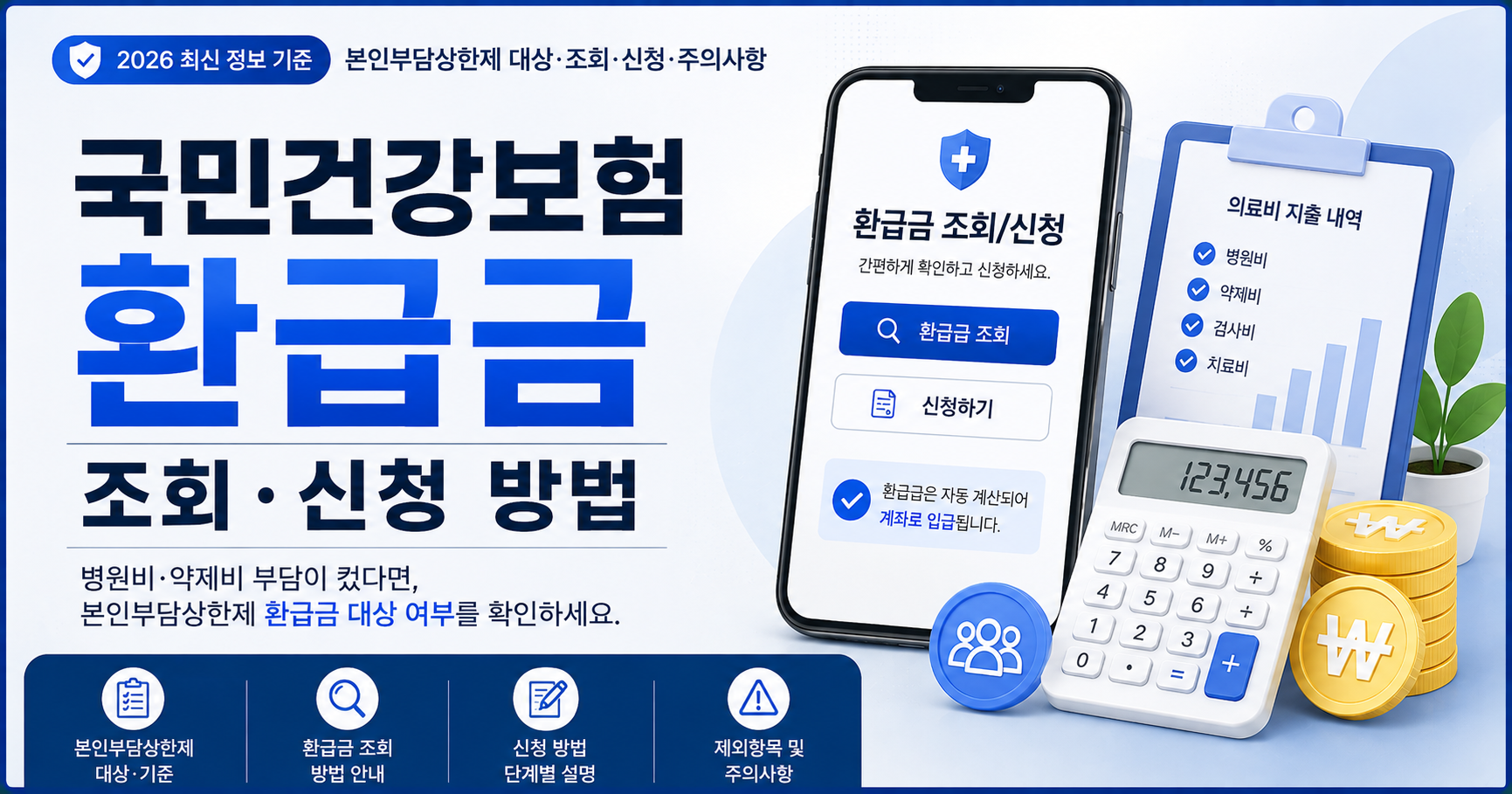국민건강보험 환급금 조회·신청 방법 안내