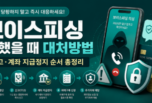보이스피싱 대처방법 신고 및 계좌 지급정지 순서