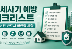 전세사기 예방 체크리스트 계약 전 확인사항