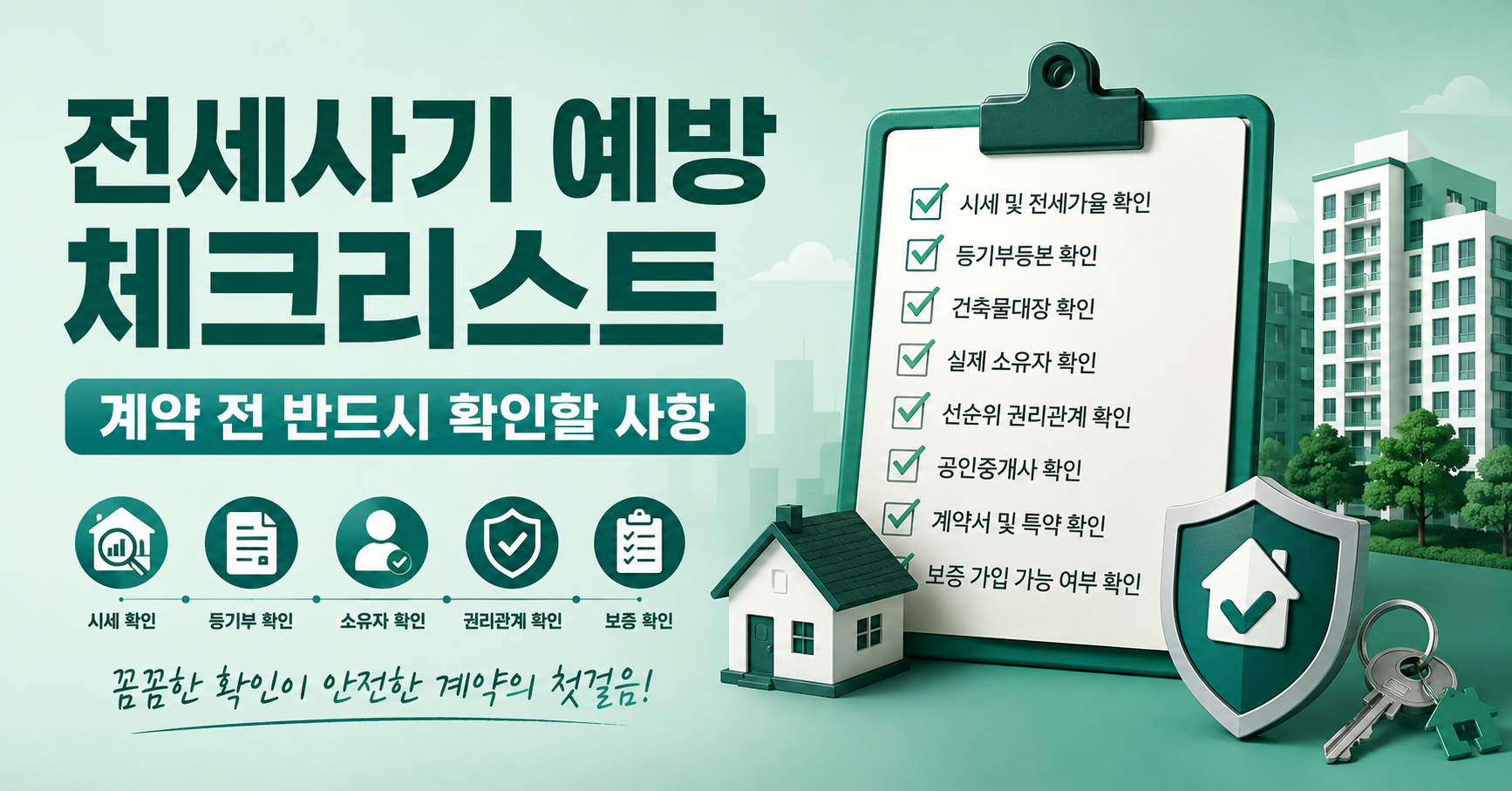 전세사기 예방 체크리스트 계약 전 확인사항