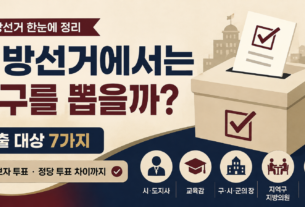 지방선거 선출 대상 7가지와 투표 방식