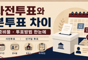 사전투표와 본투표 차이 준비물과 투표방법 안내