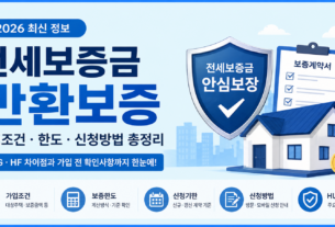 전세보증금 반환보증 가입조건 한도 신청방법