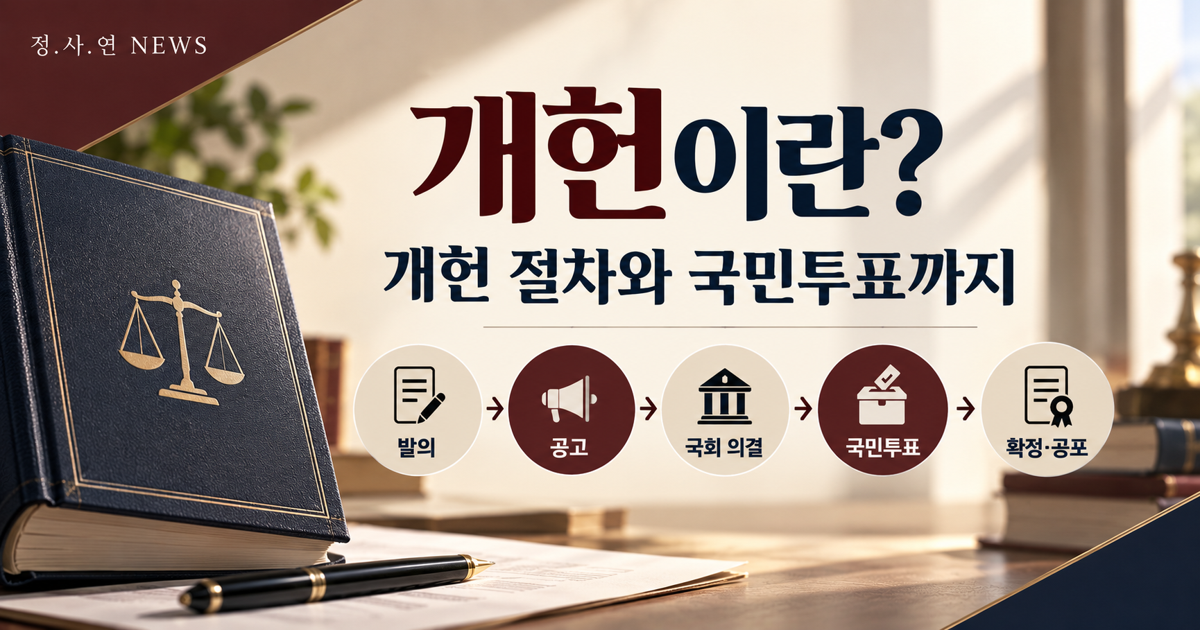 개헌 절차와 국민투표 과정을 설명하는 대표이미지